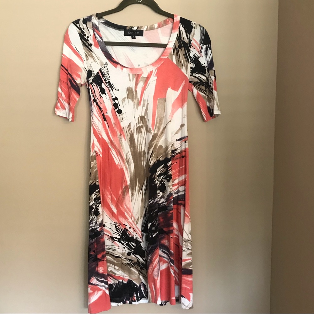 Karen Kane Tie Dye Scoop Neck A-Line Dress Size XS